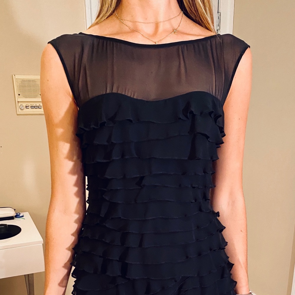 Black, ruffle dress
